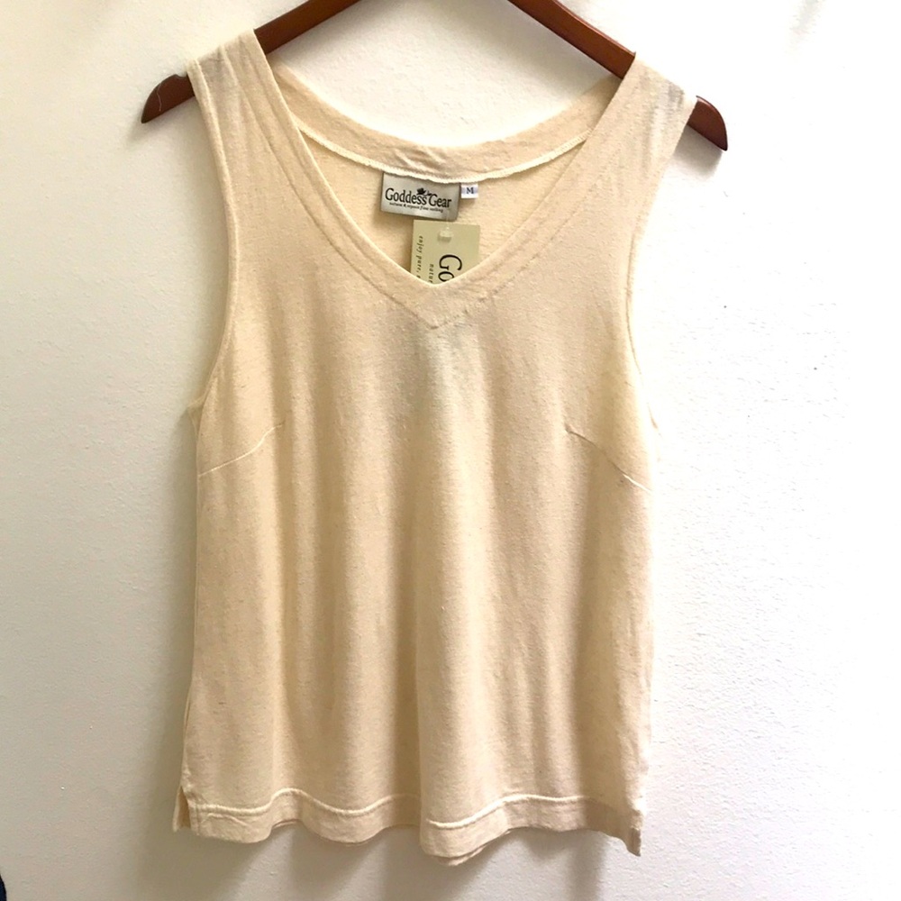 Women’s Hemp/ Organic Cotton V Neck Tank, Size M